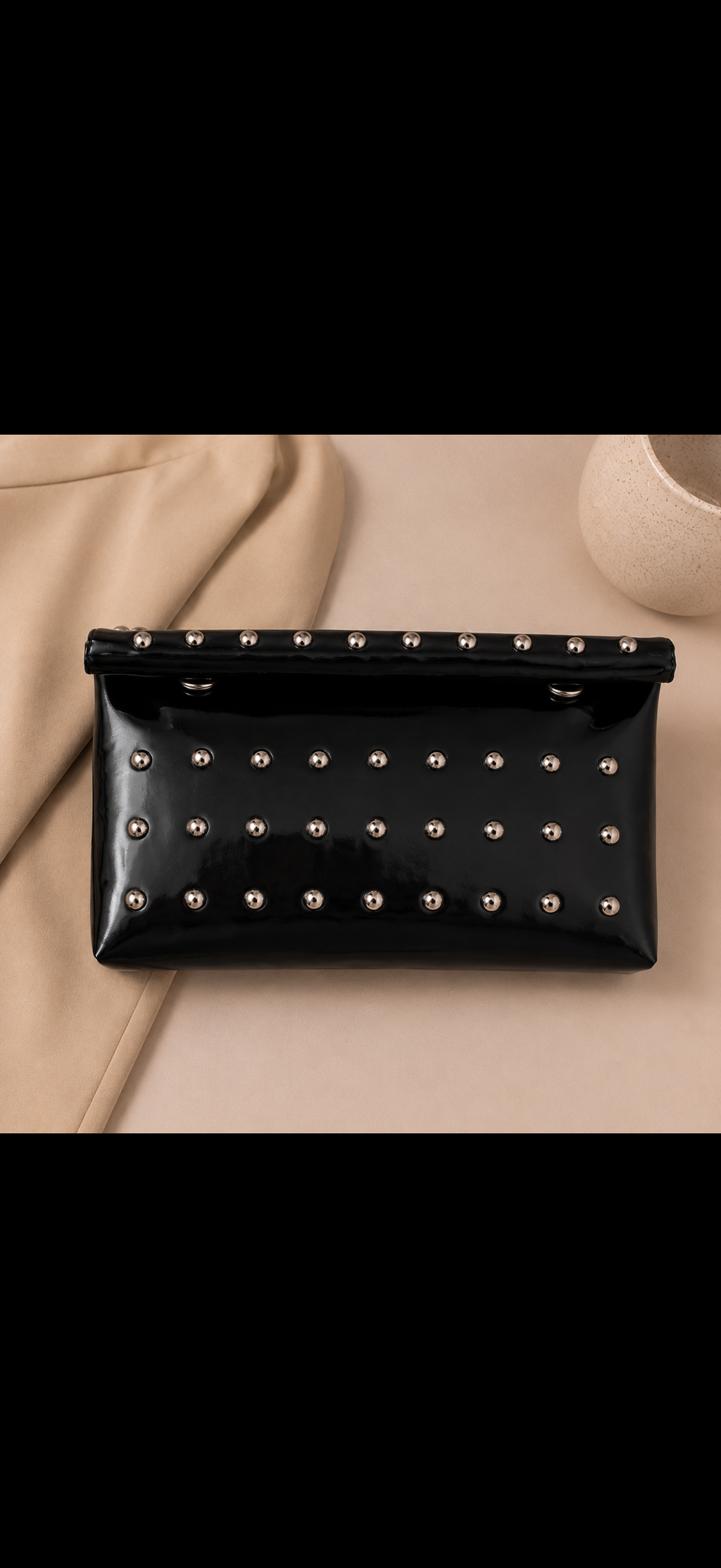 Black Bead Clutch
