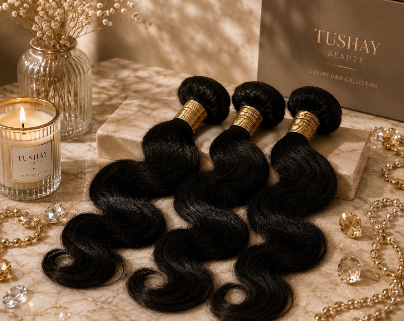 3 Bundles 100 % Human Hair - Body Wave