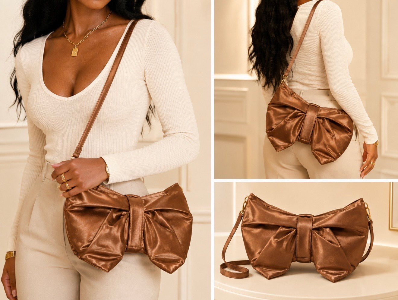 Satin Bow Purse