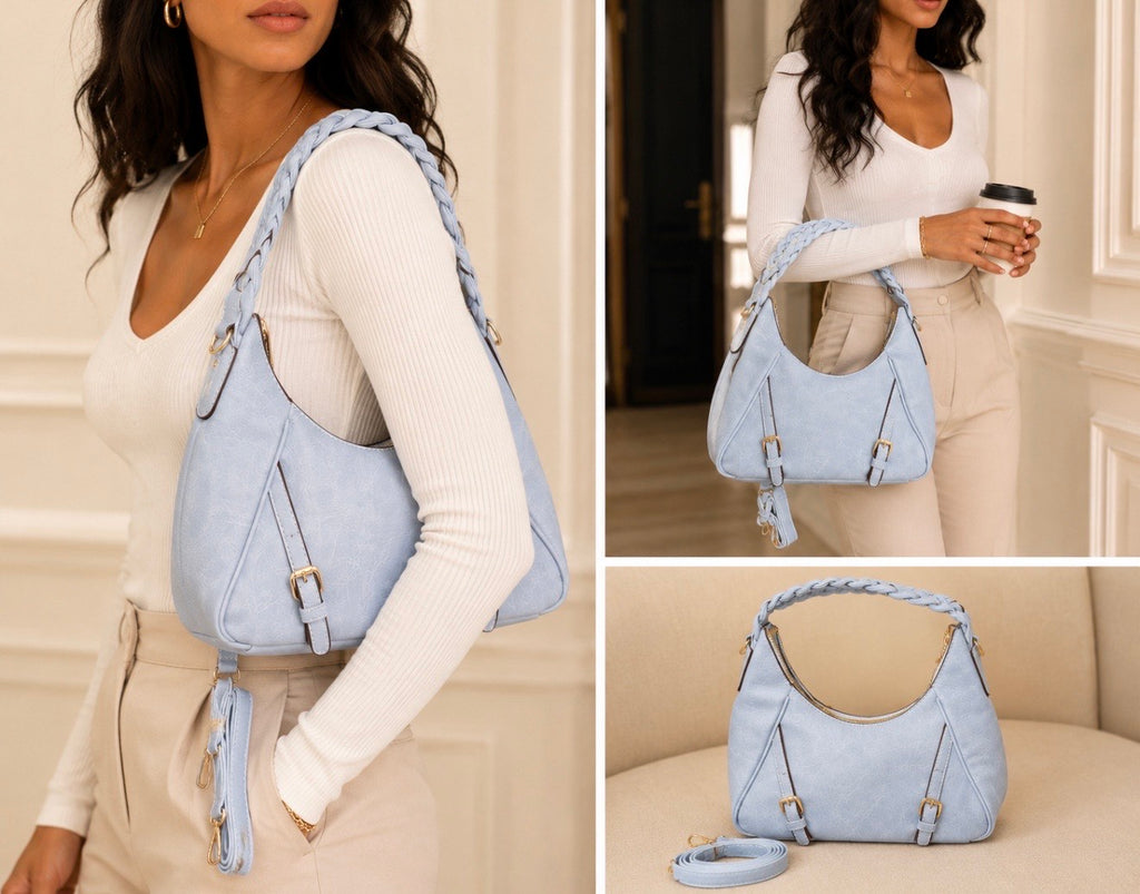 Light Blue Denim Handbag