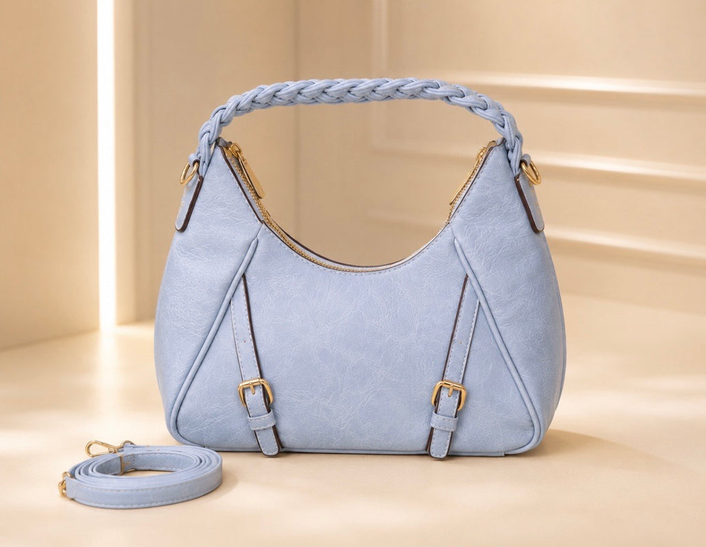 Light Blue Denim Handbag