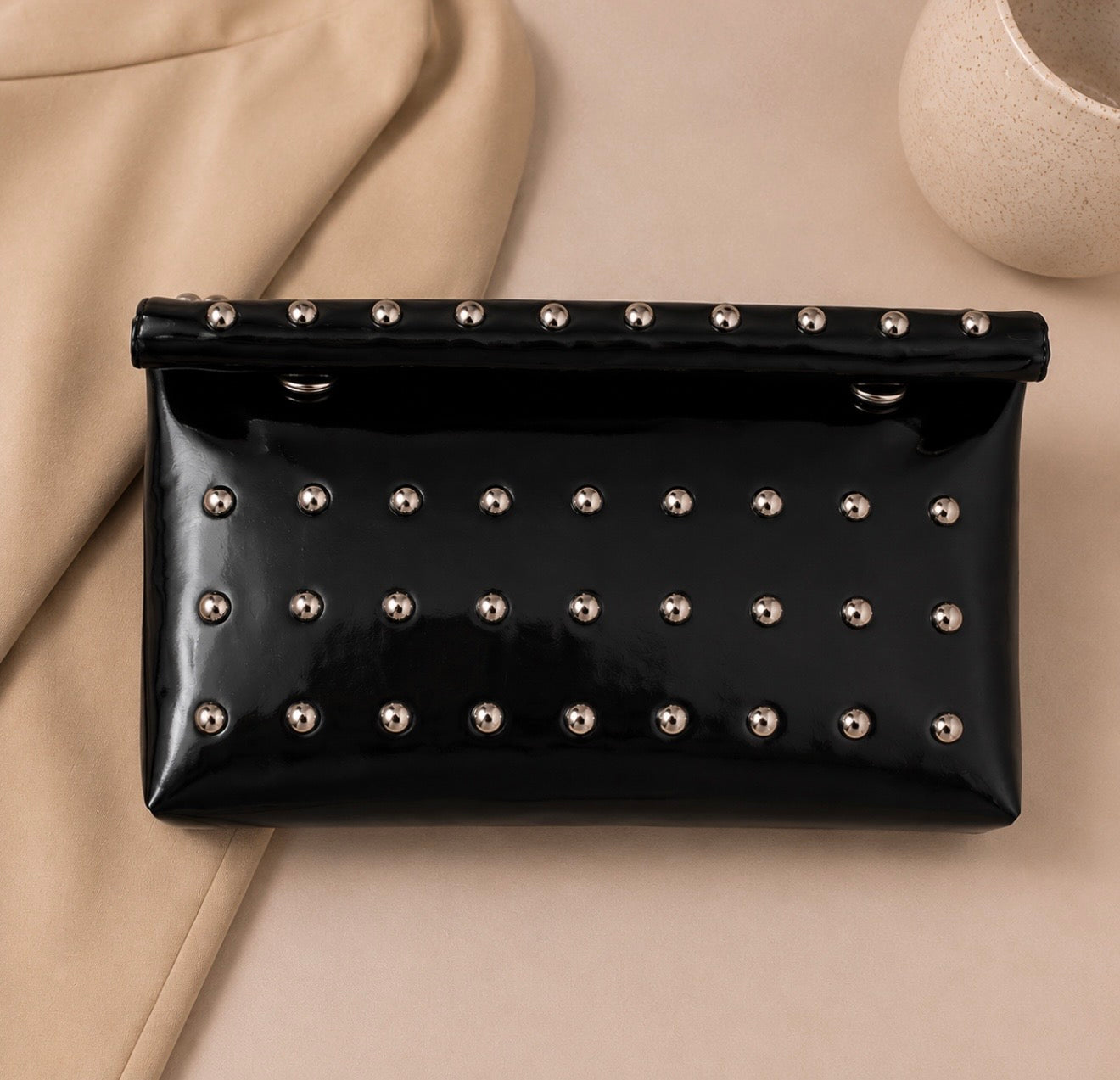 Black Bead Clutch